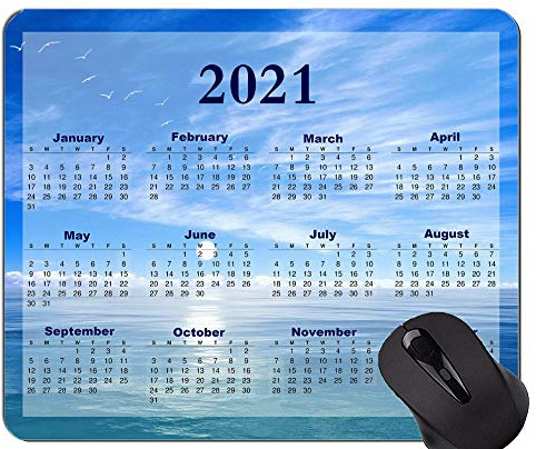 2021 Kalender Personalisiertes Mauspad, rutschfestes Mousepad auf Gummibasis mit geheimnisvollem Himmelsthema