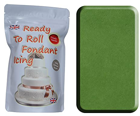 Simply Heaven 240g Regal rollable Fondant Sugarpaste Icing (Gluten free) (Foliage Green)