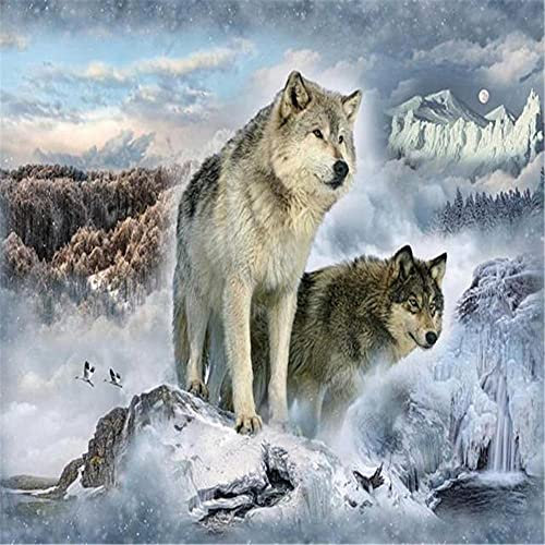 1000 Teile Puzzle, Wolf auf dem Berg Puzzles 1000 Teile für Erwachsene Kinder Landschaftspuzzle Spaß Anspruchsvolle Puzzle Spielsammlung Spielzeug Geschenk Home Art Decor(26x38cm)
