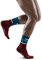 CEP - THE RUN COMPRESSION SOCKS MID CUT für Herren | Mittellange Laufsocken in petrol/dunkel rot mit Kompression | Regenerierende Kompressionsstrümpfe für Männer | Gr. IV | L