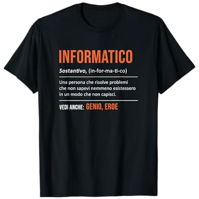 Informatico Divertente Definizione Programmatore Maglietta
