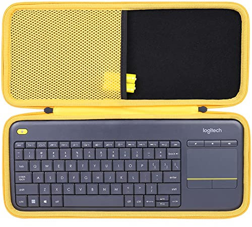 co2CREA case Harte reiseschutzhülle Etui Tasche für Logitech K400 Plus Kabellose Touch-TV-Tastatur (Nur Tasche, Enthält Keine Tastatur)