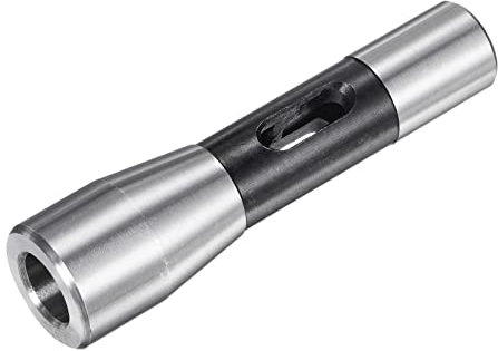 sourcing map R8 Schaft auf MT2 Morsekegel Hülsenspanndorn Reduzieradapter für Drehbank Fräs Bohrer 7/16-20UNF Gewinde 45# Stahl