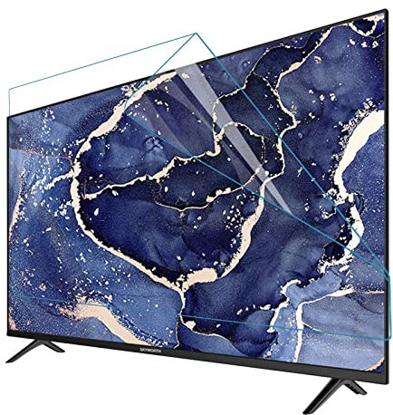 HAMIMI 60-75 Pollici HD/Opaco TV Screen Protectors, Anti Impronte Digitali TV LCD Film, Anti Luce Blu e UV, per LCD, LED, 4k OLED QLED HDTV,HD-75in(1645X931) mm