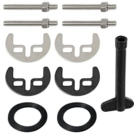 Lot de 2 kits de fixation de robinet mitigeur monobloc pour lavabo de cuisine (double trou)