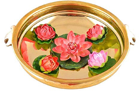 Aakrati Devyom Devyom HANDICRAFT Original Brass Decorative Bowl/URULI/URLI for Home & Office Decoration (12 INCH)