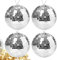 10cm Spiegelkugel Discokugel, 4 Stück Silber Spiegelkugel Disco Kugel Disco Ball Mirrorball Hängekuge für Party Geburtstag Hochzeit Dekoration Lichteffekt