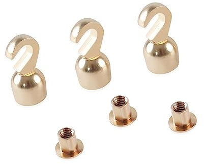 HQPARRTS Großvater Uhr Gewicht Muschelhaken und Mutter Set von 3 älteren Stilen 4 mm Gewinde (3 Stück Muschelhaken und Mutter)