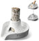 Soporte Palo Santo Quemador inciensos Incienso de Incienso Soporte Varilla Cerámica Quemador 3 en 1 para Salvia Blanca Soporte Palo Santo (Gris)