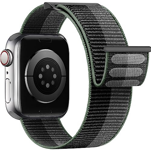 Yoohoo Nylon Correa Compatible con Correa Apple Watch 44mm 40mm 41mm 42mm 38mm 45mm 46mm 49mm Mujer Hombre,Soft Sport Correa Reloj Deportiva Compatible con iWatch 10 9 8 7 6 5 4 3 2 1 SE Ultra 1/2