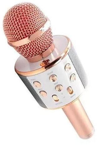 ZIZIS Micrófono inalámbrico de Karaoke con Bluetooth (Rose_Gold)