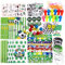 SUNBEAUTY 134 Stück Fußball Party Mitgebsel Kinder mit Fussball Schnapparmband Tattoo Aufkleber Geschenk Taschen Trillerpfeife Schlüsselanhänger Armband Fussball Give Aways für Kinder Geburtstag Deko