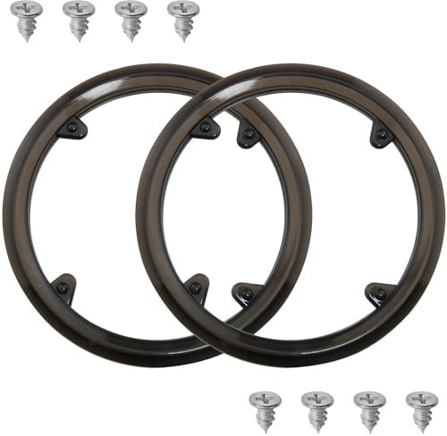 LUORNG 2 protectores para plato de bicicleta de montaña con 8 tornillos 42T 4 agujeros de plástico para rueda de cadena, color marrón