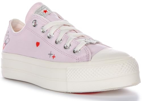 CONVERSE ALL STAR Converse Chuck Taylor All Star Lift Platform Denim Fashion Sneaker für Damen, Daze/Egret, 37 EU