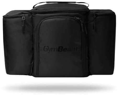 GymBeam Borsa Termica Grande per Alimenti, Conservazione ottimale per Pasti Fitness con 3 Contenitori in Plastica e 2 Sacchetti di Gel, Borsa Termica con 2 Tasche Ampie