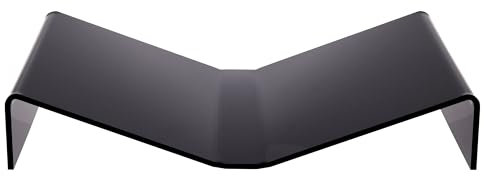 Plymor Offener Buchständer aus Acryl, flach, 31,4 x 20,3 x 5,7 cm, Schwarz