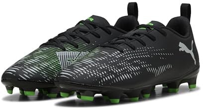 PUMA Scarpe da Calcio Future 8 Play FG/AG per Ragazzi 36 Black Cool Light Gray Fluo Green