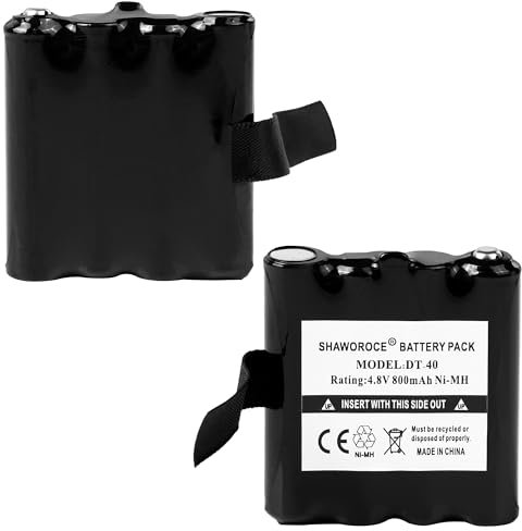 SHAWOROCE 2 X Akku MT700D03XXC Kompatible mit DeTeWe Funkgeräte Outdoor PMR 8000 Simvalley WT-100 Alecto FR-60 Walky Talky Radio Satellitentelefon 800mAh 4,8V NI-MH Batterien LH060-3A44C4BT PX-1755