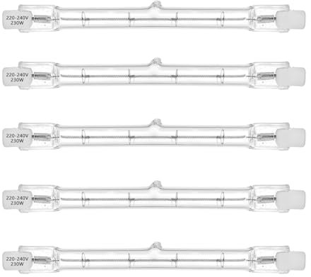 EKSAVE Halogen R7s 118mm 400W Halogenstablampe Halogenstab 230V 2700K Warmweiß Dimmbar(5 Stück)