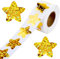 500 Stück Aufkleber Sterne, 2,5 cm Glitzer Sterne Aufkleber sterne sticker, Holografische goldene Sternenfolie Aufkleber, Selbstklebend, Sterne Belohnung Sticker für Weihnachtsdekoration (Gold)