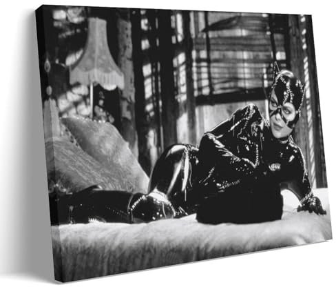 NeBaln Michelle Pfeiffer als CatWoman Posterdruck, Fotokunst, Gemälde, Leinwand, Heimdekoration, Schlafzimmer, moderne Dekorationen, 30 x 45 cm