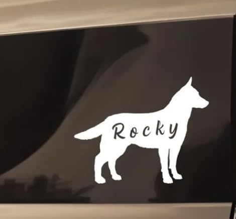 Auto Aufkleber mit Hund inkl Name