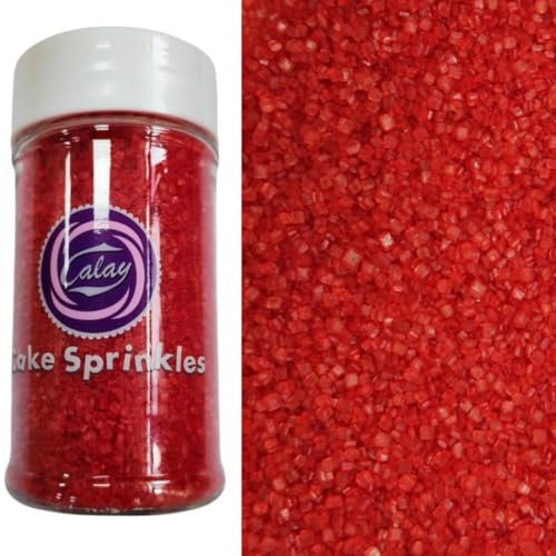 Essbare dekorative Zuckerkuchen rot 90g Cupcakes Brot Donuts Kekse und andere dekorative Zucker Toppings für Halloween Weihnachten Geburtstage und Kuchen Toppings