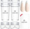 Saviland French Tip Nail Stempel & Schaber Set: 2+2PCS Langer & Kurzer Klarer Silikon Nail Stamping, Gelee Stamper Nail Art Stamp Kit mit 4PCS Kratzern Nail Stamper Kit für French Maniküre Home DIY