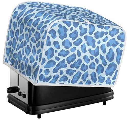 Kuiaobaty Leopard Print Toaster 2 Slice Cover with Hook, Cartoon Cheetah Pattern Dust-Proof Bread Machine Cover, Home Kitchen Appliance Covers