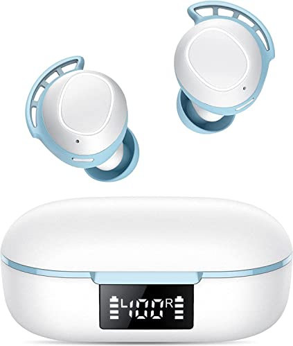 Kopfhörer Kabellos Bluetooth, Bluetooth Kopfhörer 5.3 In Ear Kopfhörer mit 4 ENC Noise Cancelling Mikrofon, 2024 Neue Kopfhörer Kabellos 60H Tiefer Bass, IPX8 Wasserdicht Ohrhörer