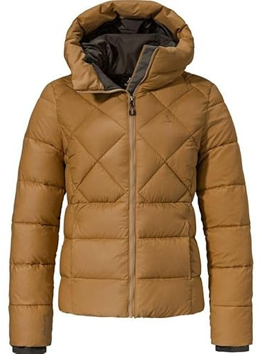 Schöffel Damen Ins Jacket Boston L, warme Winterjacke aus recycelten Materialien, leichte Steppjacke mit Kapuze, winddicht und wasserabweisend