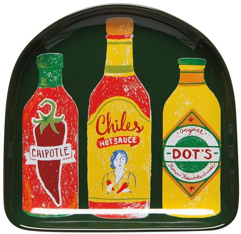 Now Designs by Danica Stoneware Square Bowl - Hot Sauce, Serveware, Food Service and Decoration, 100% Stoneware, Dishwasher and Microwave Safe, W5.73 x L5.5in