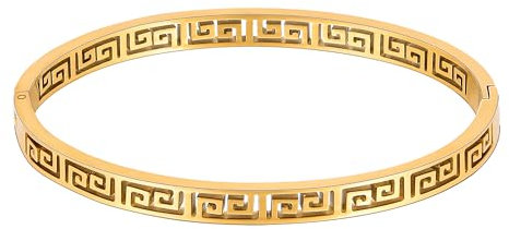 Manfnee Zierliches Armreif-Armband für Frauen Cubic Zirkonia Edelstahl Armbänder Gold plattiert Armreif Armband Schmuck Geschenk