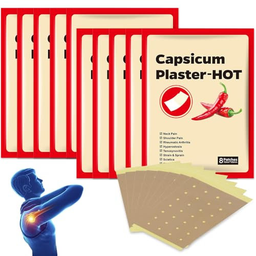 80 Stück Schmerzlinderung Patch, Wärmepflaster ohne Arzneimittelwirkstoff für langanhaltende Schmerzlinderung bei Rückenschmerzen, Knie Patch,Schmerzpflaster Knie