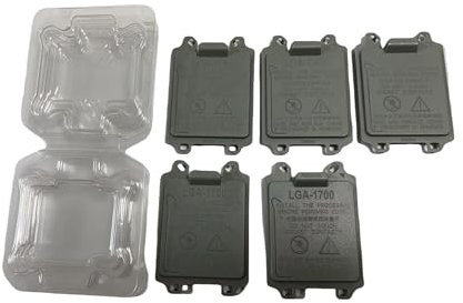 Jingelmall New 5 Pack CPU Socket Protector Cover for Intel LGA17XX LGA18XX Series + 5 Pack CPU Case Holder Protector Cover for LGA 1700 1800 Series