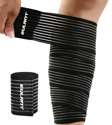 EULANT Fascie Ginocchia 1 Pair, Elastica Fascia Palestra per Elbow Wrist Knee Calf Ankle per Squat Bodybuilding Pesi di Sollevamento Fitness