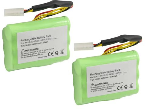 Litanki 2 x 4400 mAh Ersatzakku, kompatibel mit Neato XV-11, XV-12, XV-15, XV-13, XV-21, XV-25, XV Essential/Signature