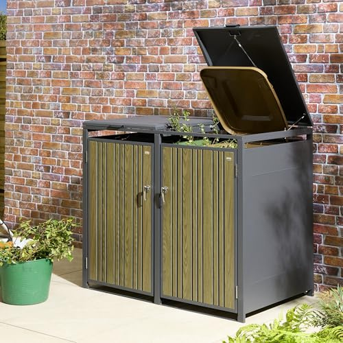 Rowlinson Wimbledon Double Bin Store - Oak