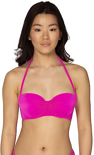 Smart & Sexy Damen Swim Secret Neckholder Bikinioberteil Bikini, Fuchia Sizzle, 80C