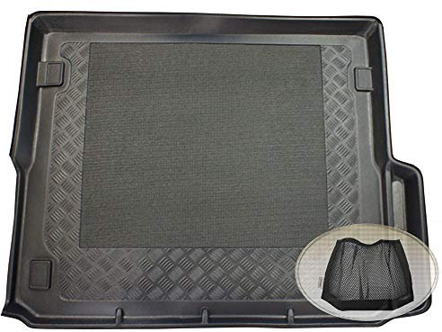 ZentimeX Z3048672 Antirutsch Kofferraumwanne fahrzeugspezifisch + Klett-Organizer (Laderaumwanne, Kofferraummatte)