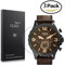 Youniker 3 Pack Fossil Men's JR1487 Screen Protector Tempered Glass, Fossil Men's Nate Watch Screen Protector Foils Glass 9H Hardness 0.3MM Slim, Anti-Scratch, Anti-Fingerprint, Bubble Free
