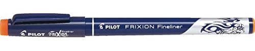 PILOT Frixion Fineliner Filzstift, 1,3 mm Spitze, radierbar, Orange, 12 Stück
