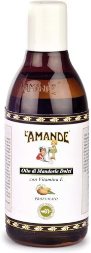 L'AMANDE - Olio di Mandorle Dolci 100% Naturale, Olio Corpo e Viso con Vitamina E Fresco e Delicato, Azione Emolliente contro Inestetismi e Rossori, Ideale come Olio Massaggio Pelli Sensibili, 250 ml