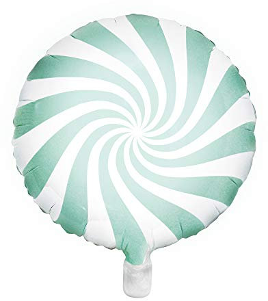 Folienballon Bonbon, Größe 45 cm, mit selbstschließendes Ventil (Mintgrün)