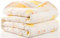 Hayisugal Kinder Decke 6-lagig Babydecke aus 100% Baumwolle - kuschelige Baumwolldecke Ideal als Kinderwagendecke, Erstlingsdecke, Bettdecke oder Kuscheldecke, Gold Krone, 110x110cm
