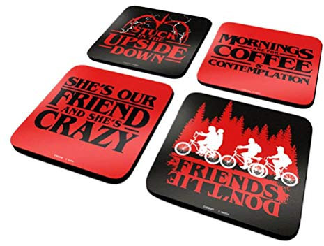 Stranger Things CSP0025 Set de 4 Dessous de Verre en liège