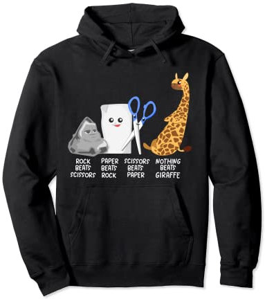 Schere Stein Papier Giraffe Kleidung Outfit Giraffe Pullover Hoodie