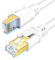 DDMALL Cable Ethernet Cat8 de 12 metros, Cable de Red Alta Velocidad RJ45 40Gbps 2000MHz, Cable LAN con Conectores RJ45 Chapados en oro para Routers, Módems, PC, Xbox y Gaming (Blanco)