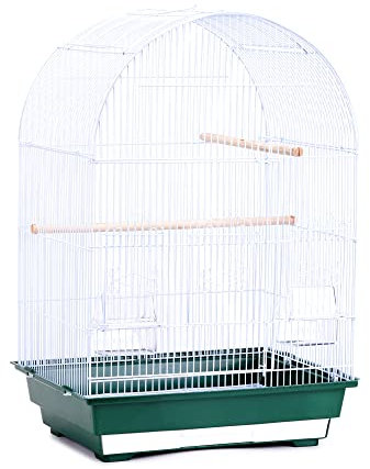 DZL- Jaula para Pájaros Jaula Pajaro con Comedero Palos 46.5 * 36 * 77.5cm Jaula de pájaros con Puerta Grande (Color Aleatorio)