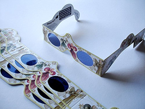 10 Stück HoloSpex 3D BrilleAngels, Engel (mit Wackeleffekt!), Weihnachten (Happy Eyes, Holiday Specs) / Weihnachtsbrille, Effektbrille, Partybrille, Spaßbrille